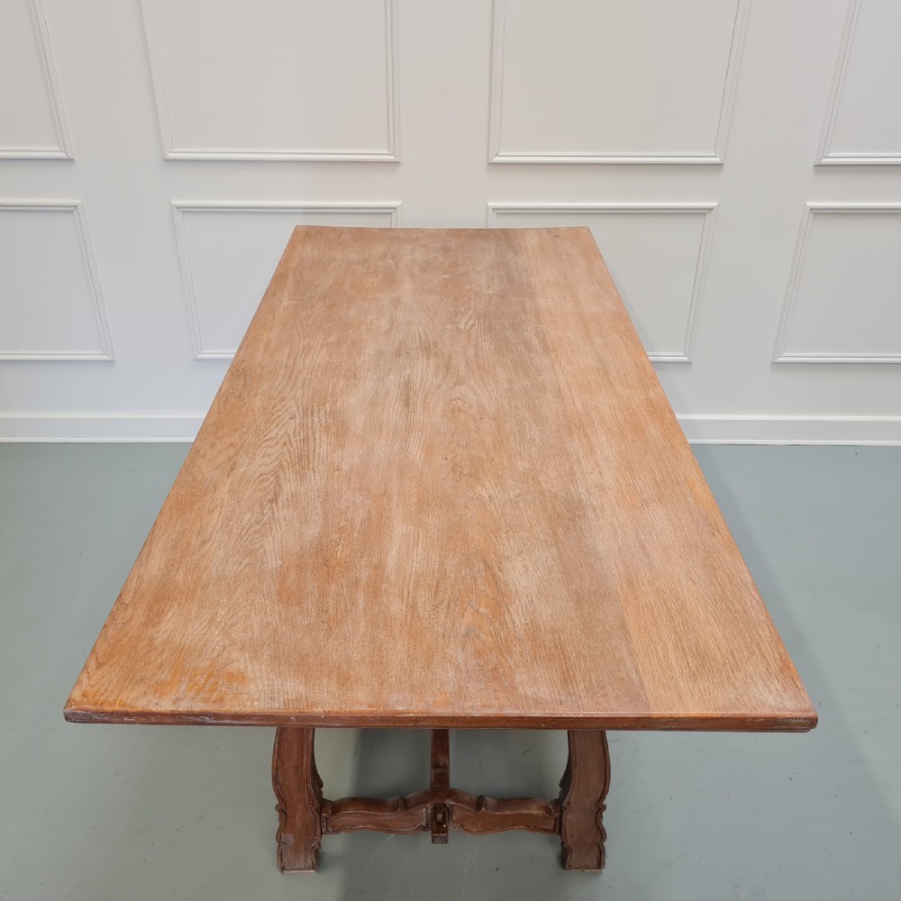 Large Antique Spanish Oak Dining Table 1900 View III