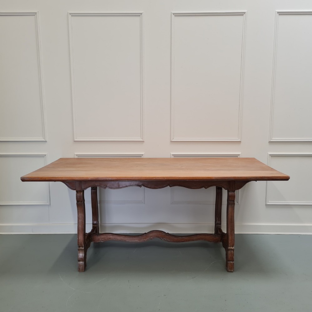 Large Antique Spanish Oak Dining Table 1900 View IV