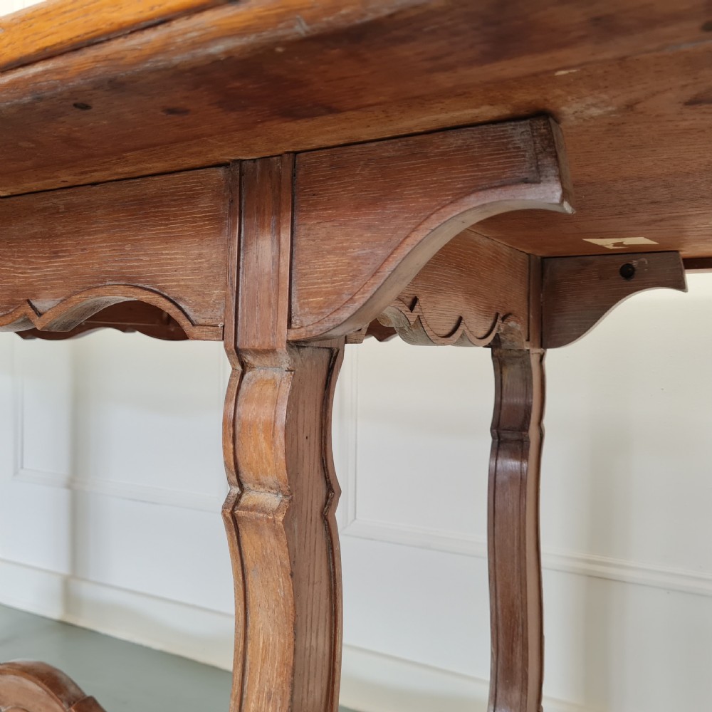 Large Antique Spanish Oak Dining Table 1900 View IX
