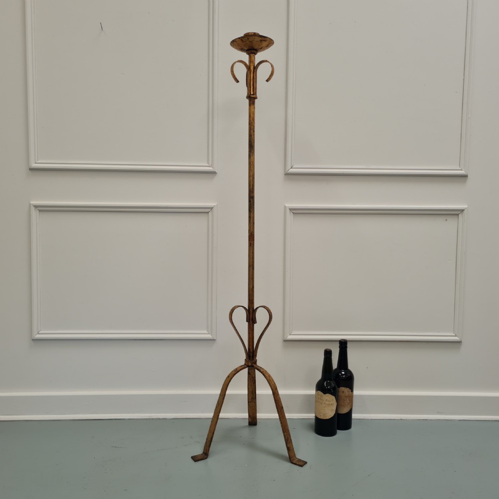 French Gilt Metal Floor lampstand C1930 View V