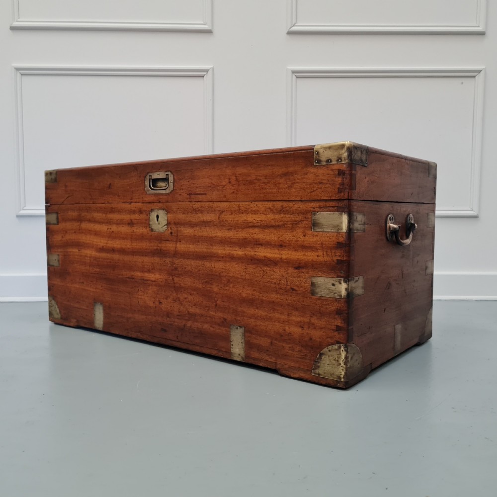 Antique Military Campaign Camphor Wood Box c1890
