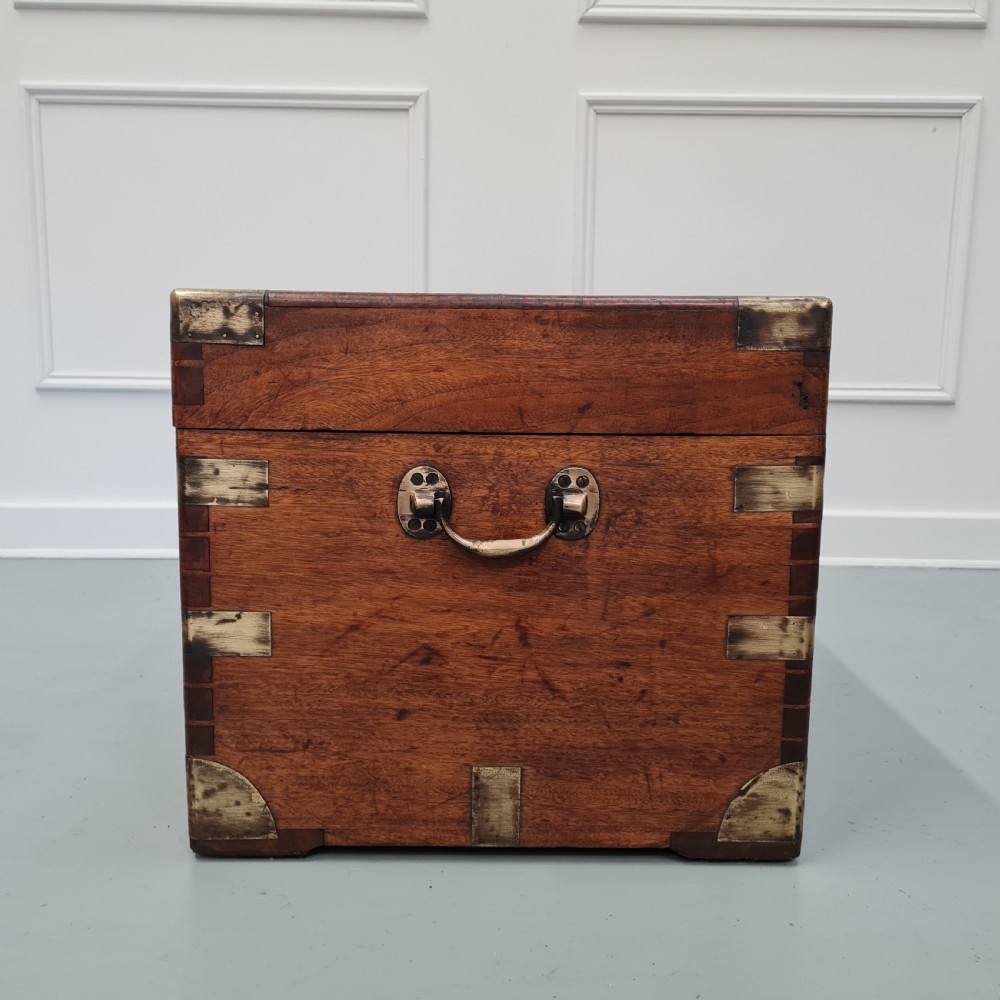 Antique Military Campaign Camphor Wood Box c1890 View II