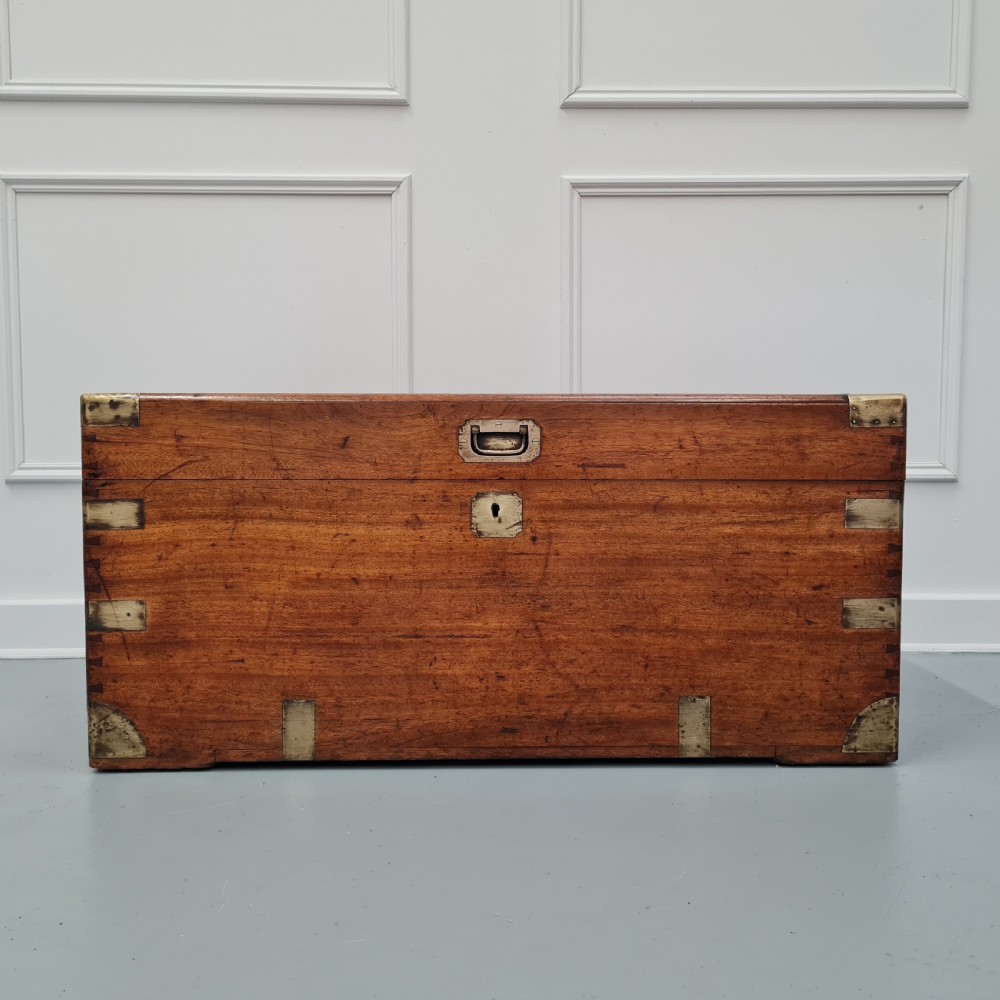 Antique Military Campaign Camphor Wood Box c1890 View III