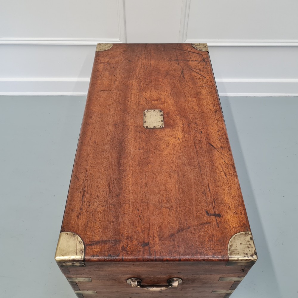 Antique Military Campaign Camphor Wood Box c1890 View IV