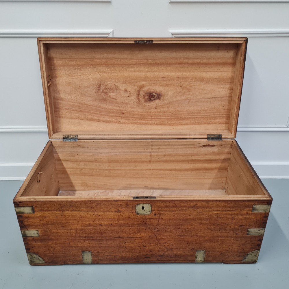 Antique Military Campaign Camphor Wood Box c1890 View VI