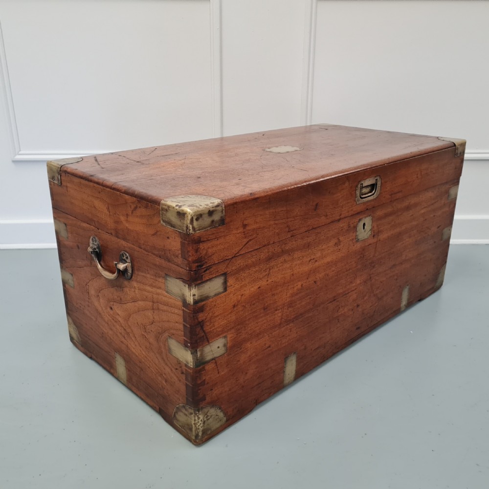 Antique Military Campaign Camphor Wood Box c1890 View VII