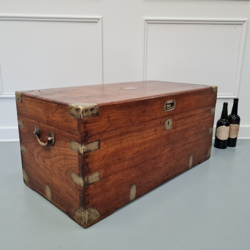Antique Military Campaign Camphor Wood Box c1890 View VIII