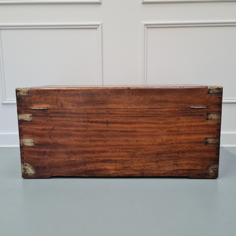 Antique Military Campaign Camphor Wood Box c1890 View IX