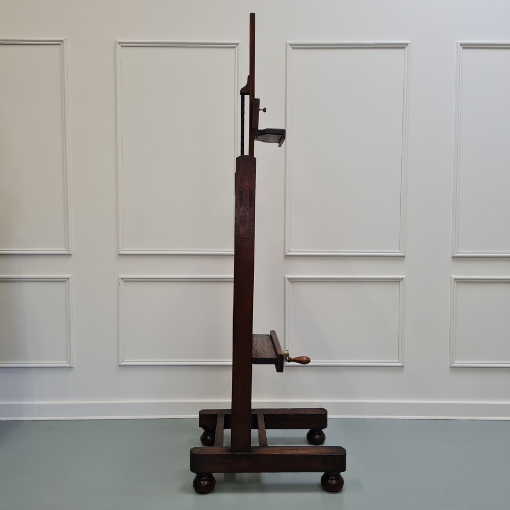 Antique French Oak Winder Easel C1860 View II