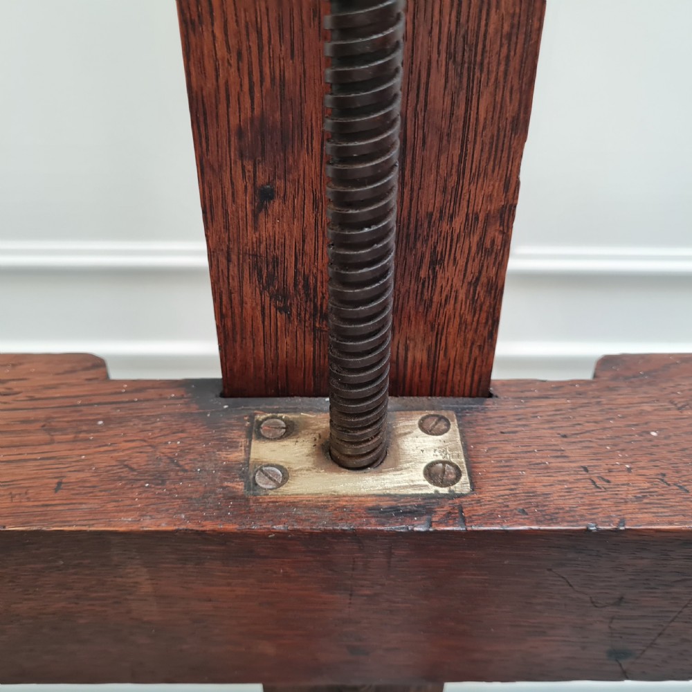 Antique French Oak Winder Easel C1860 View V