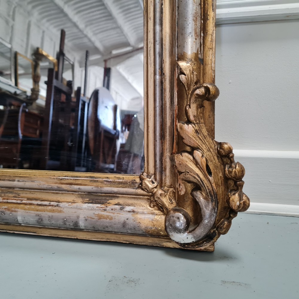 Antique French Gilded Lovebirds Mirror c1890 View VI