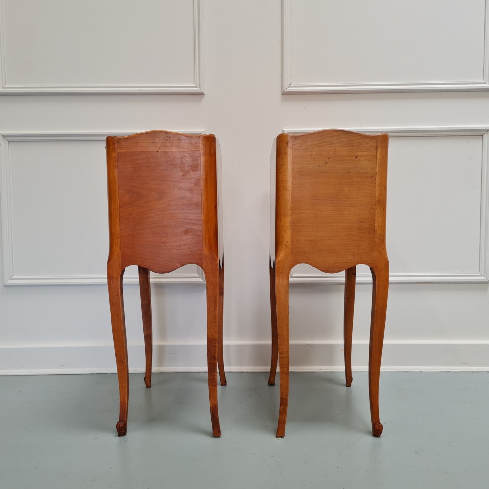 Pair of Cherrywood Bedside Tables c1930 View II
