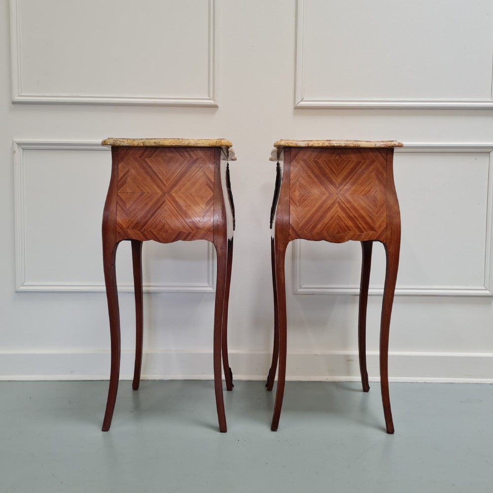 Pair of elegant Kingwood Bedside Tables c1930 View III