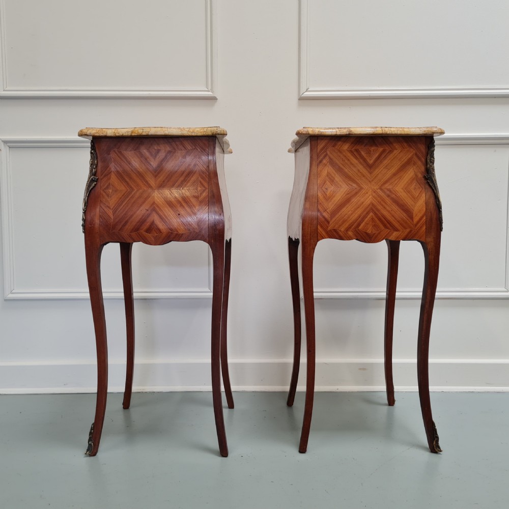Pair of elegant Kingwood Bedside Tables c1930 View V