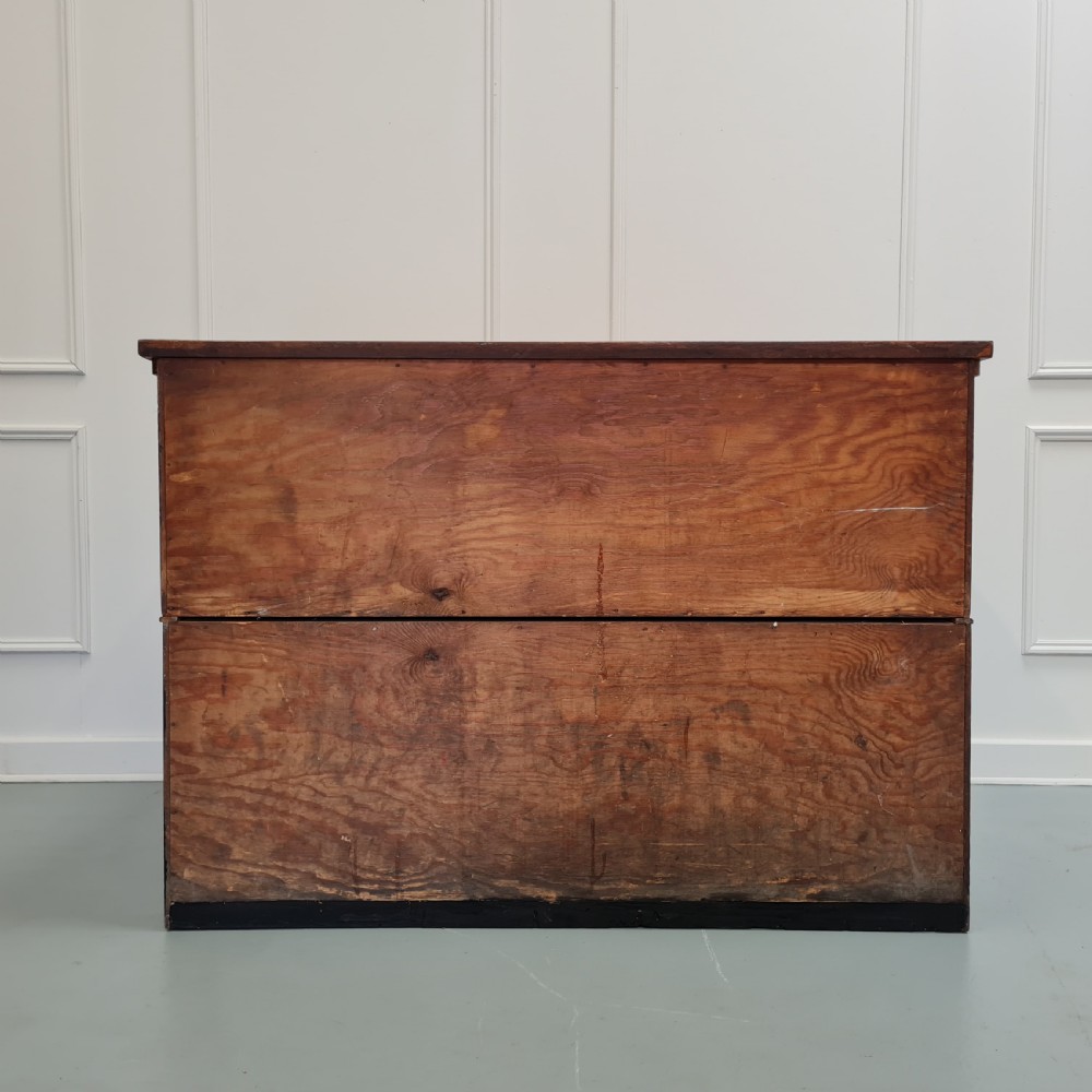Antique Ash Plan Chest C1930 View VI