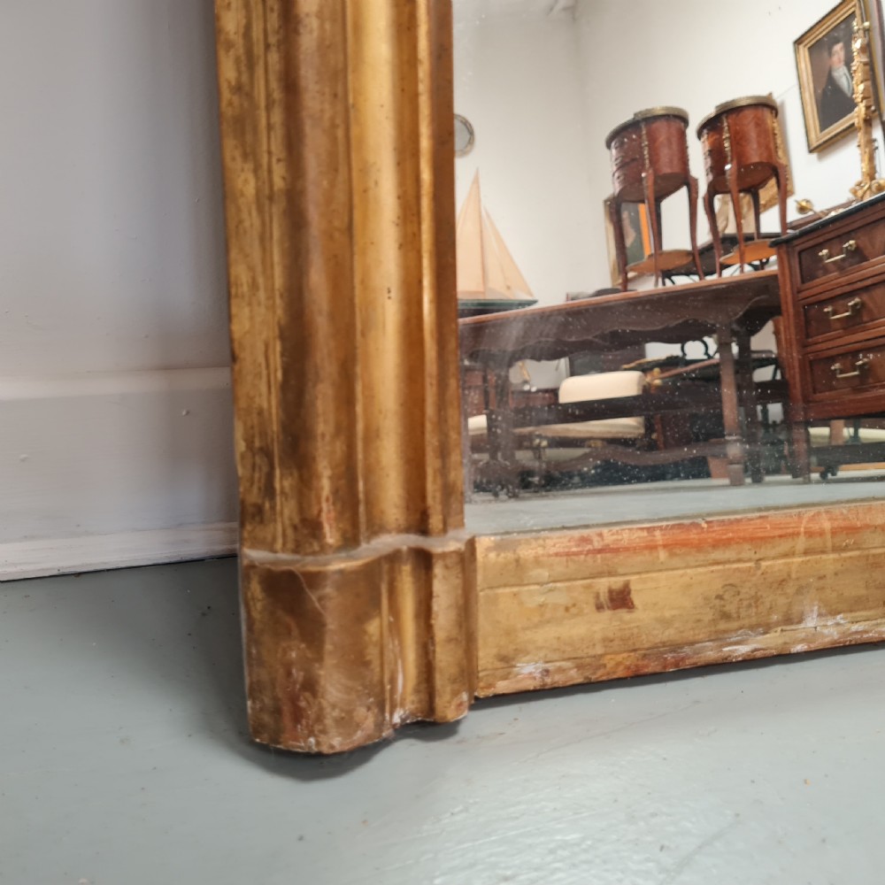 Antique English Overmantle Mirror C1850 View II