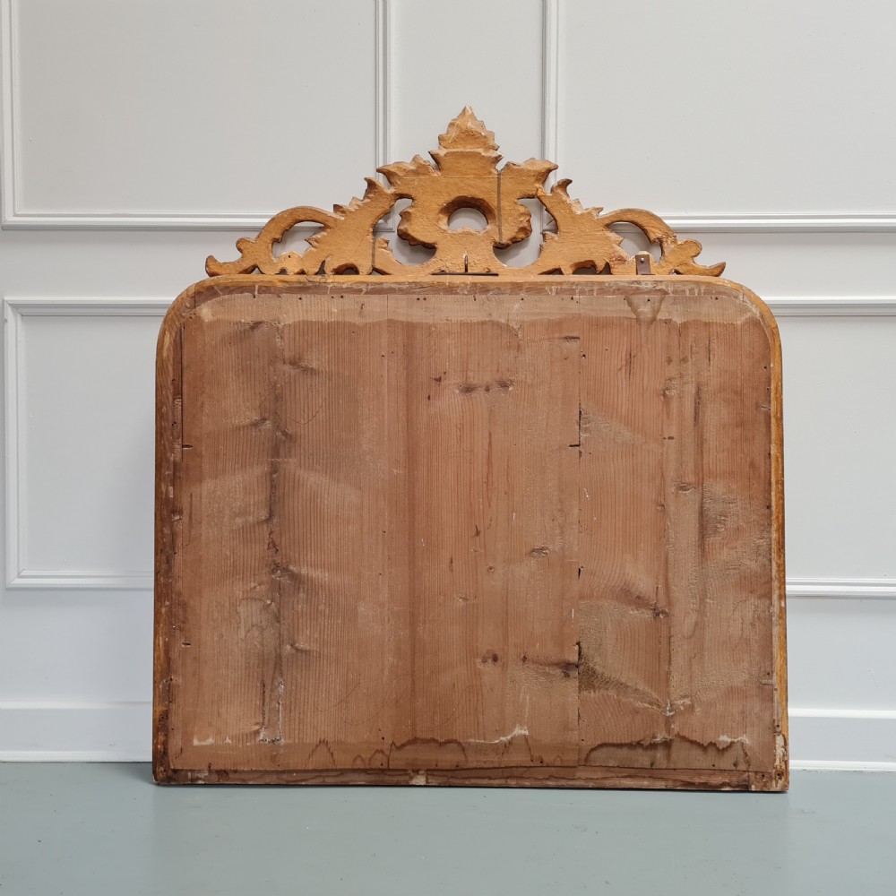 Antique English Overmantle Mirror C1850 View V