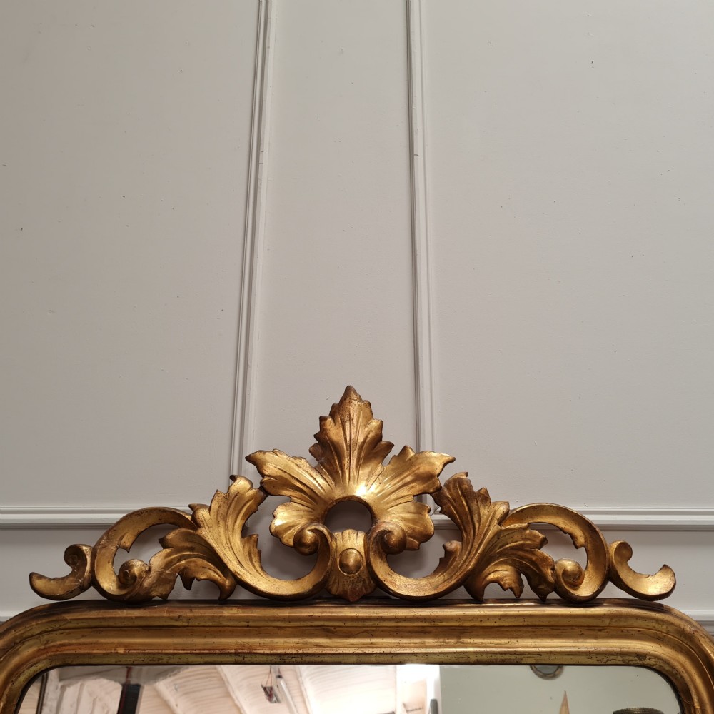 Antique English Overmantle Mirror C1850 View VI