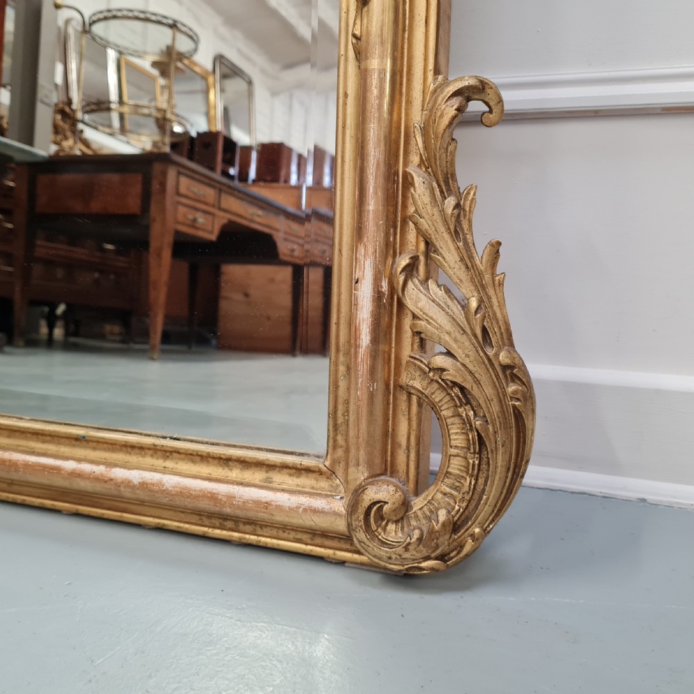 Large Antique French  Gilded Mirror c1890 View III