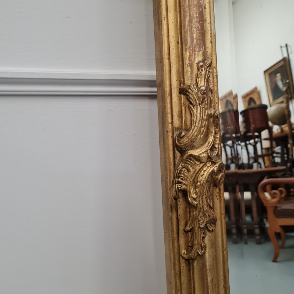 Large Antique French  Gilded Mirror c1890 View V