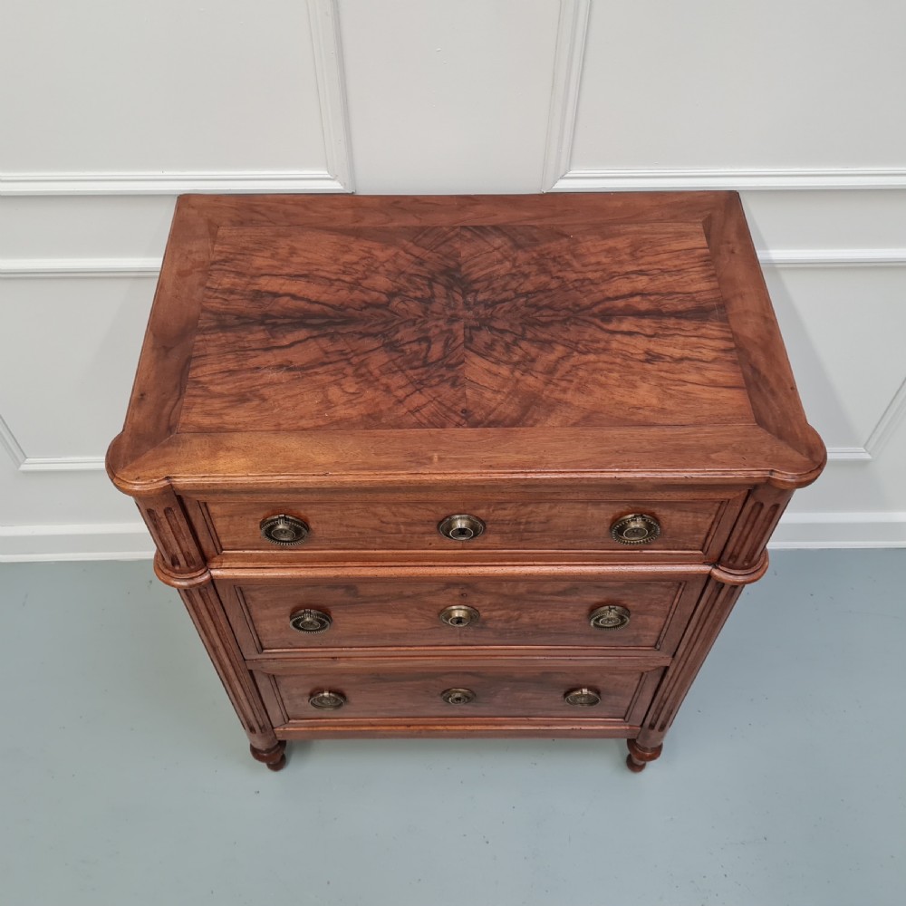 Antique French Small Walnut Directoire Commode c1810 View X
