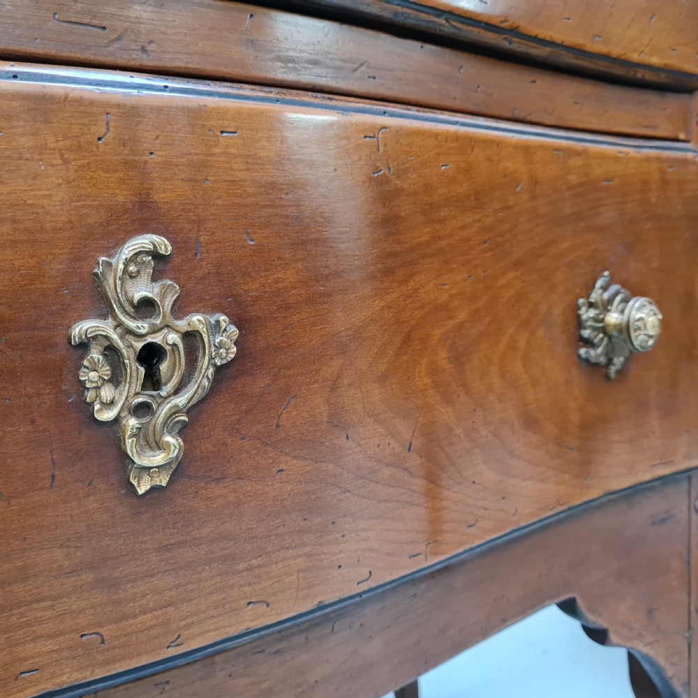 Rare Pair of Small Antique French Cherry Wood Commodes c1920 View IX