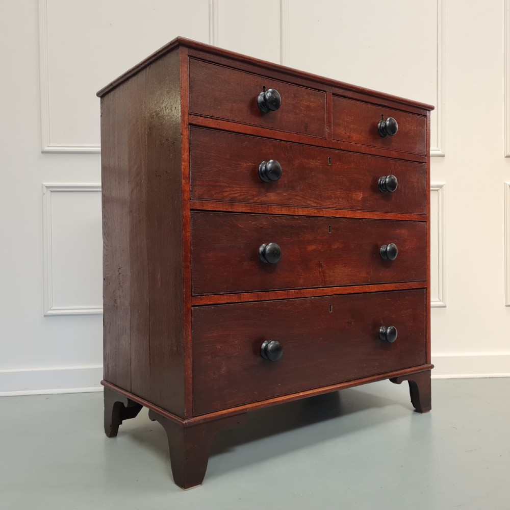 Late Georgian Primitive Oak Chest C1820 View VI