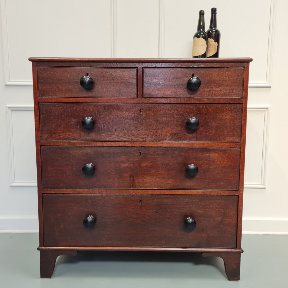 Late Georgian Primitive Oak Chest C1820 View VII