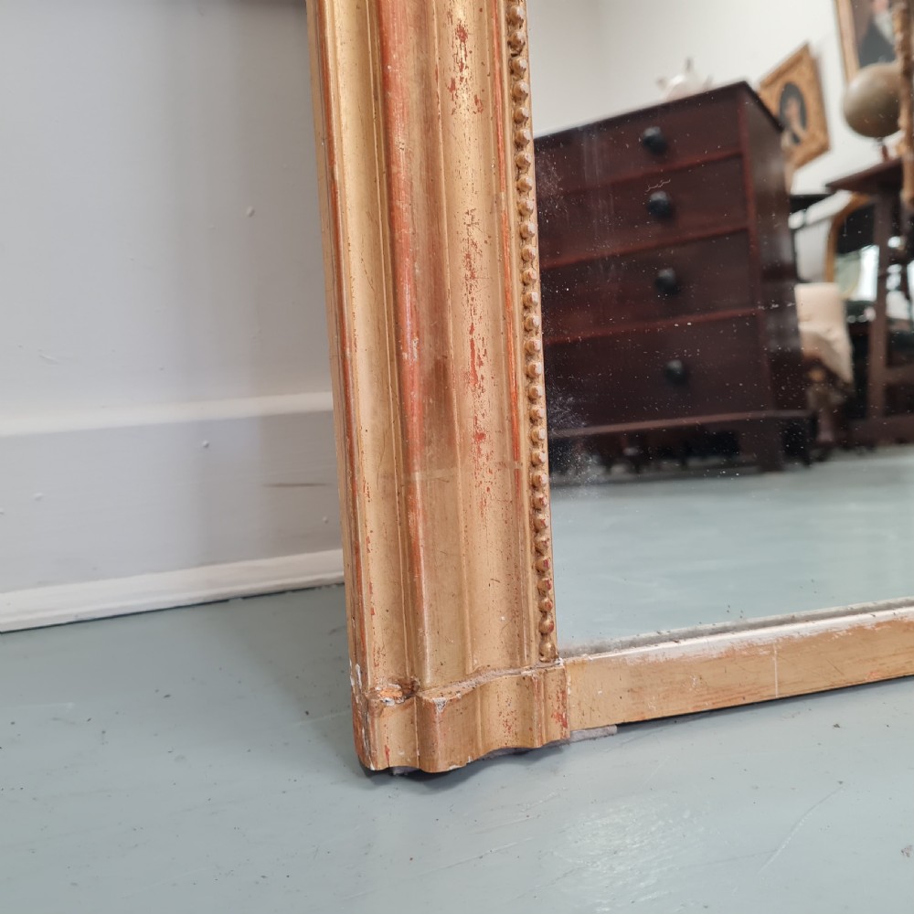 Antique Large Gilded Louis Philippe French Mirror c1880 View II