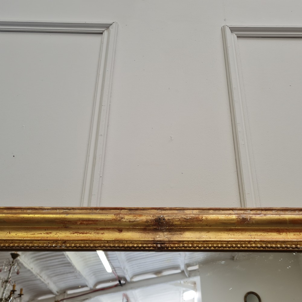 Antique Large Gilded Louis Philippe French Mirror c1880 View III