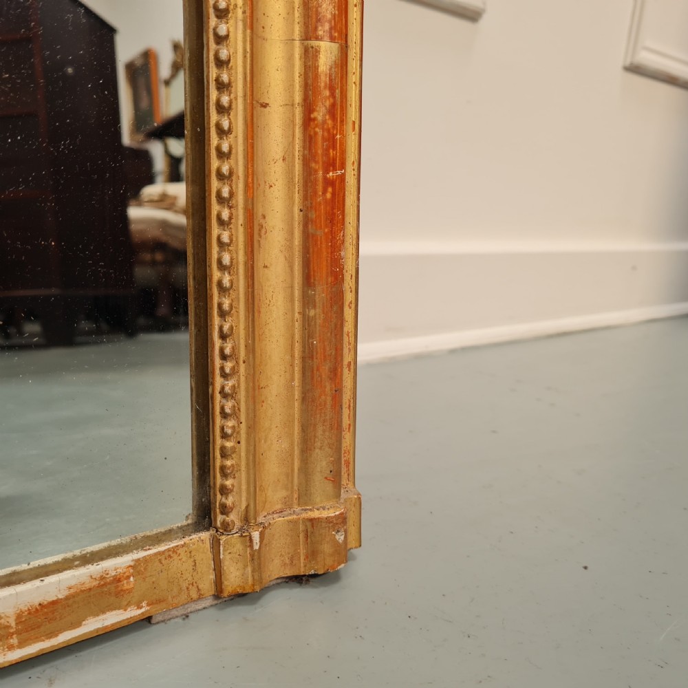 Antique Large Gilded Louis Philippe French Mirror c1880 View IV