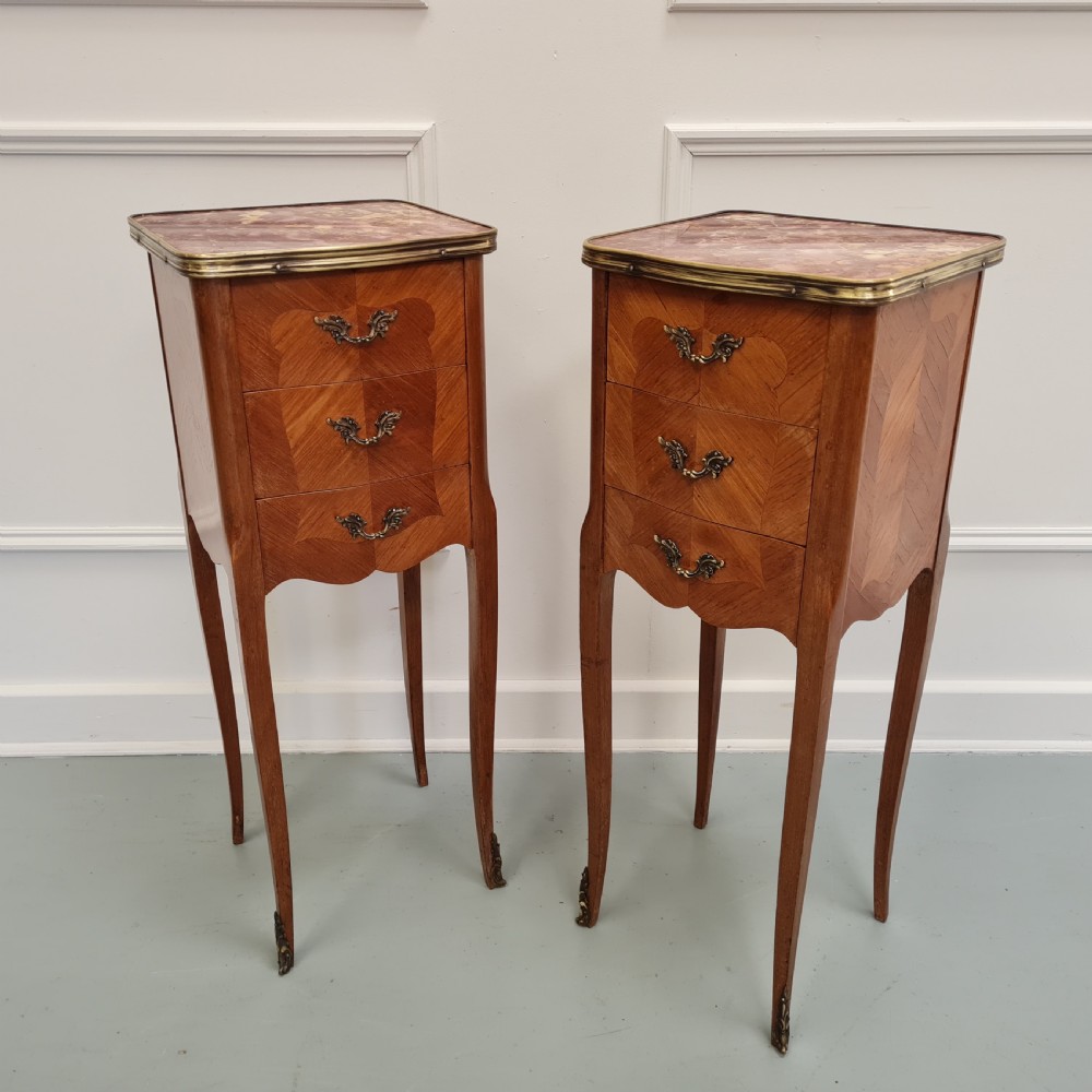 Antique Kingwood Bedsides Tables c1930 View III
