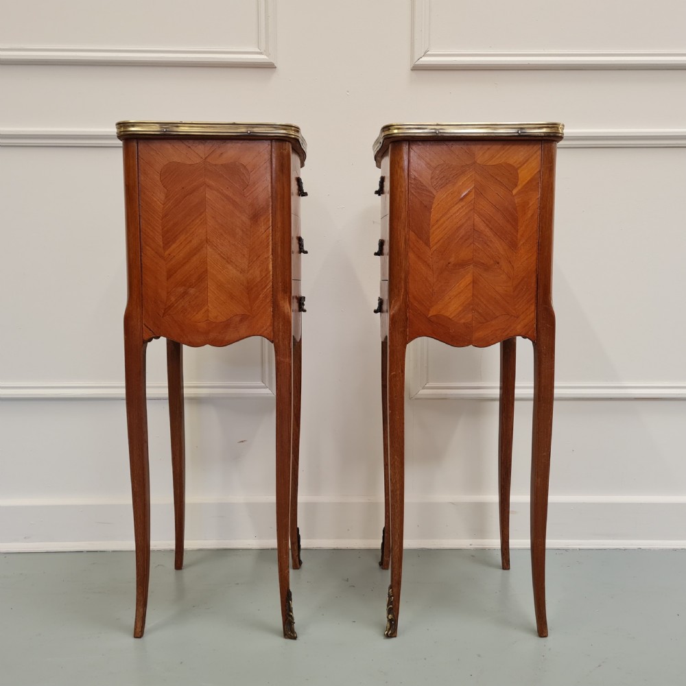Antique Kingwood Bedsides Tables c1930 View V
