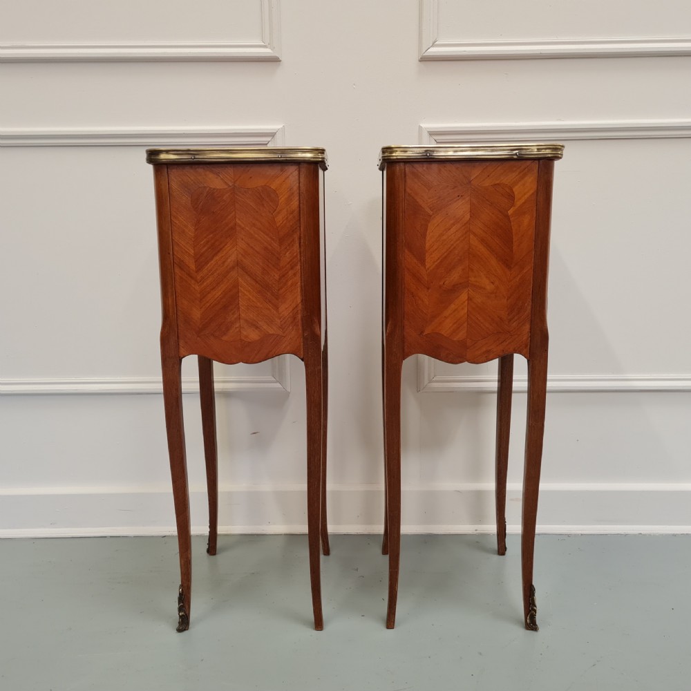 Antique Kingwood Bedsides Tables c1930 View VII