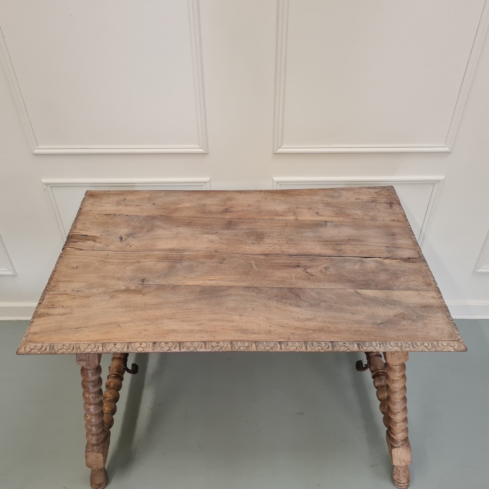 Antique Spanish Walnut Table View X