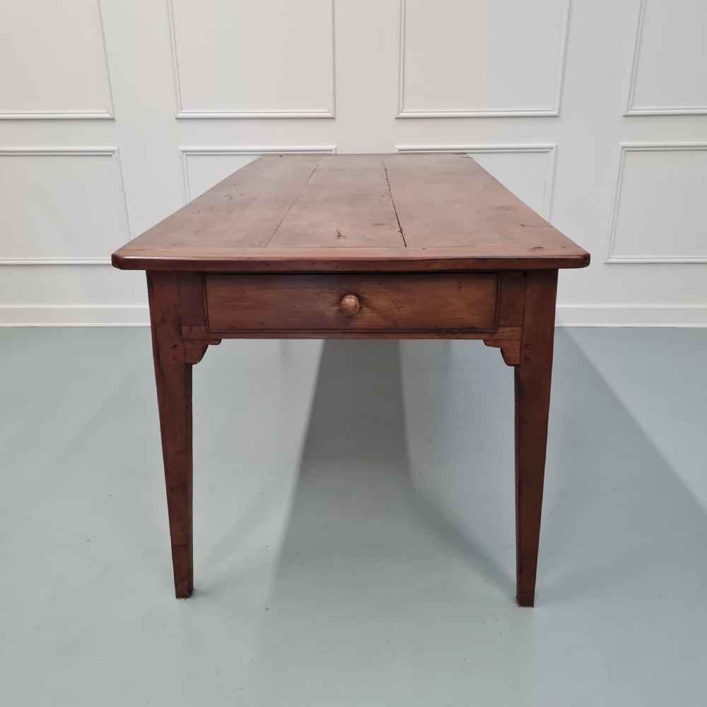 Large Antique French Cherry wood Farmhouse Table c1870 View III