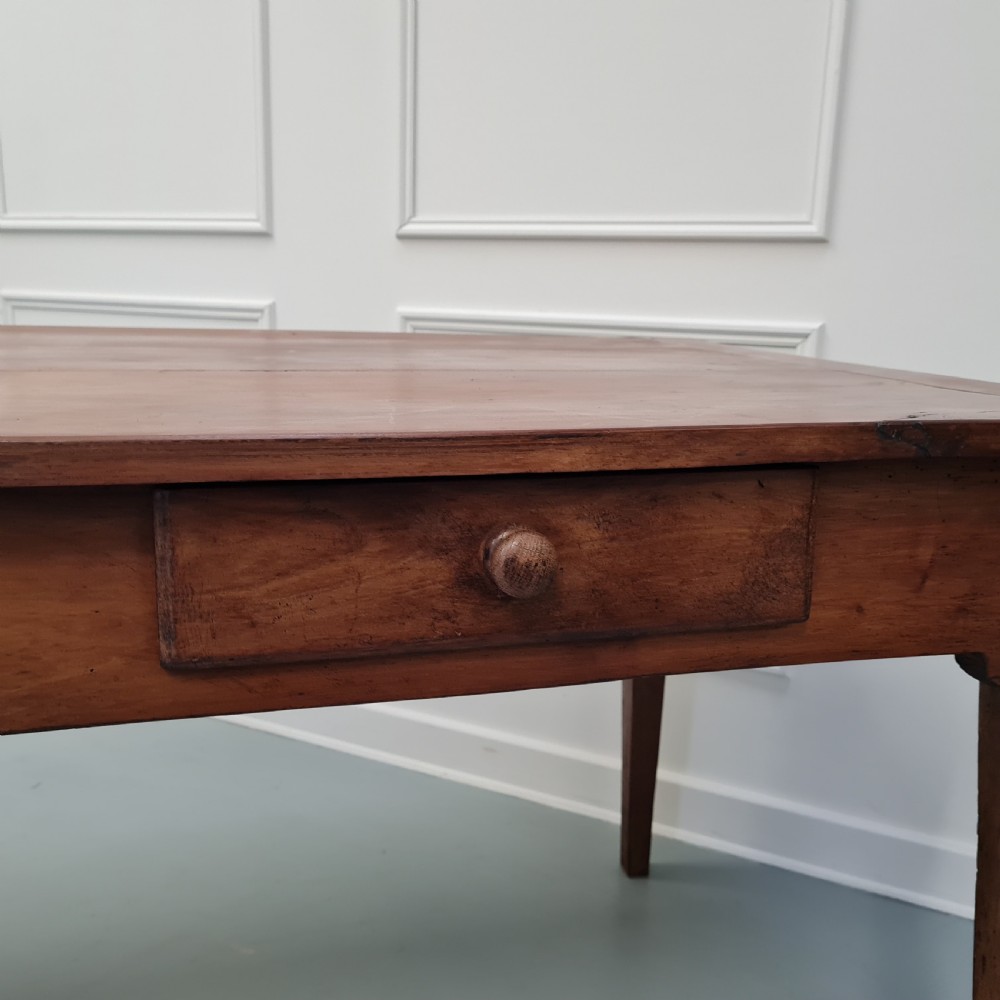Large Antique French Cherry wood Farmhouse Table c1870 View V