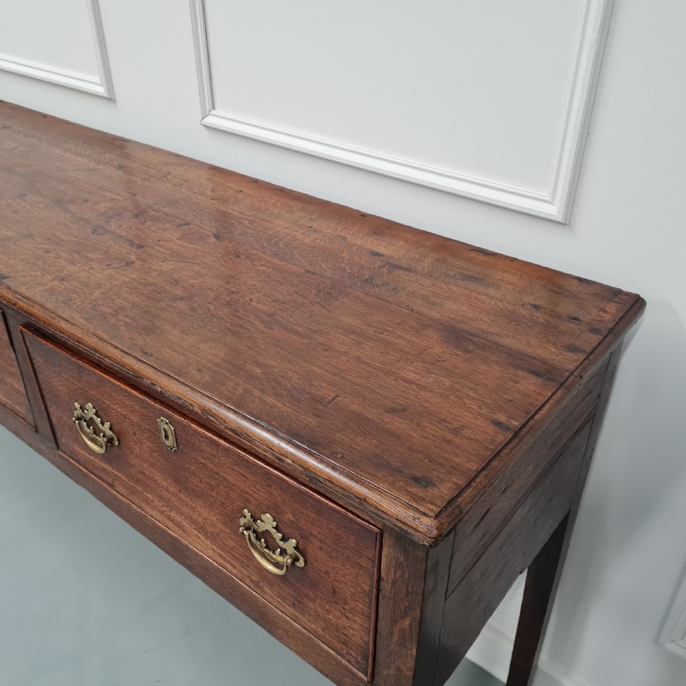 Antique Georgian Oak Dresser Base c1790 View XII