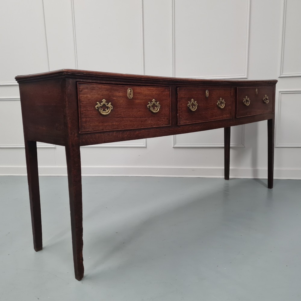 Antique Georgian Oak Dresser Base c1790