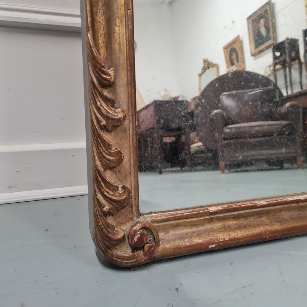 Antique French Gilded Mirror c1930 View II
