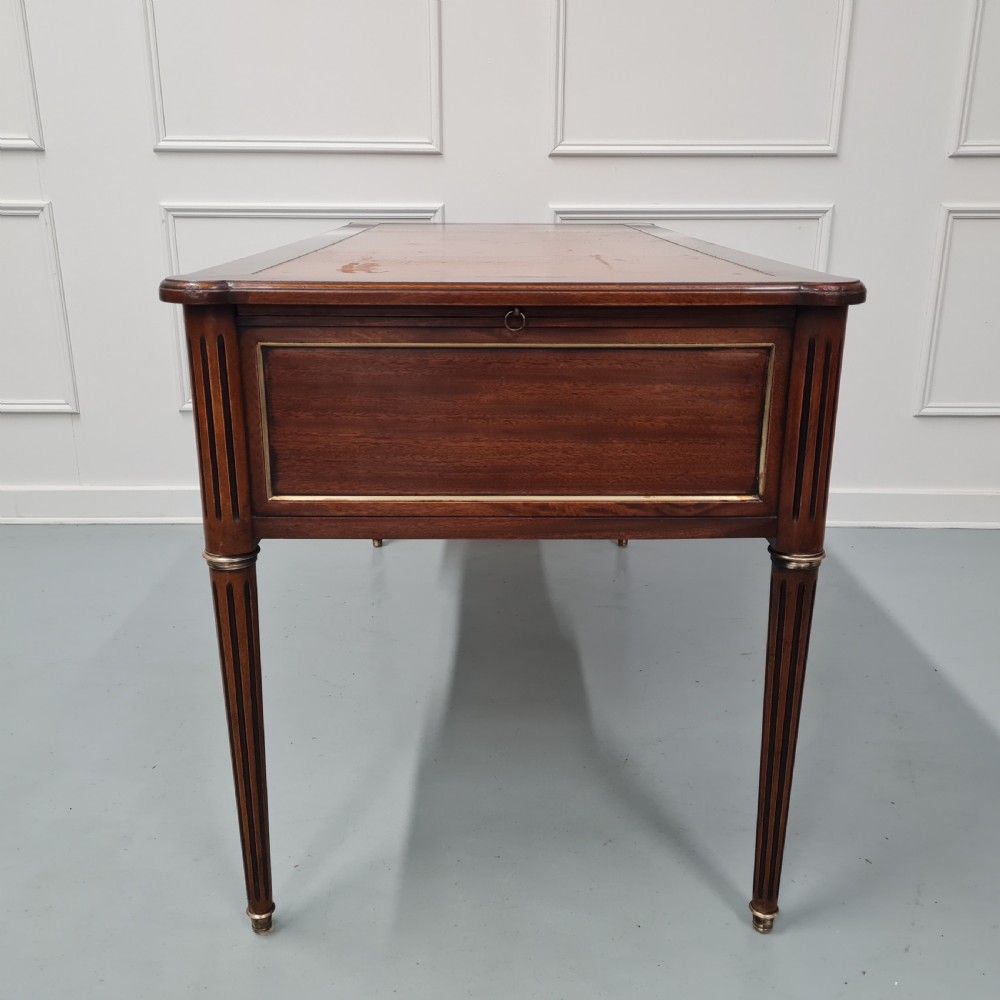 Antique Mahogany French Desk c1930 View VII