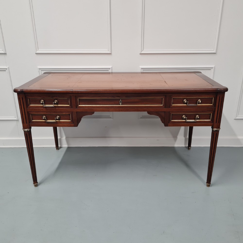 Antique Mahogany French Desk c1930 View IX