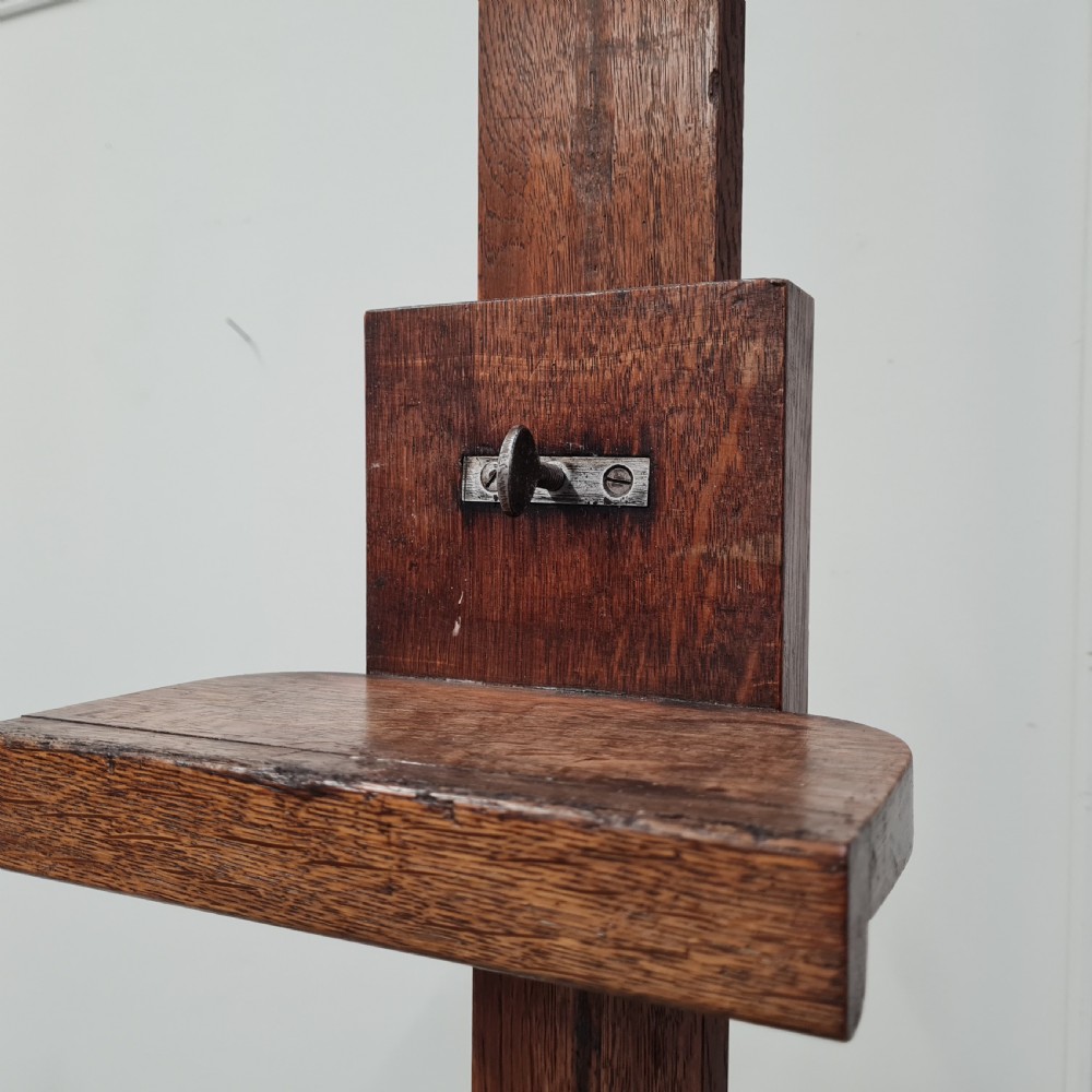 Antique French Oak Winder Easel c1890 View VII