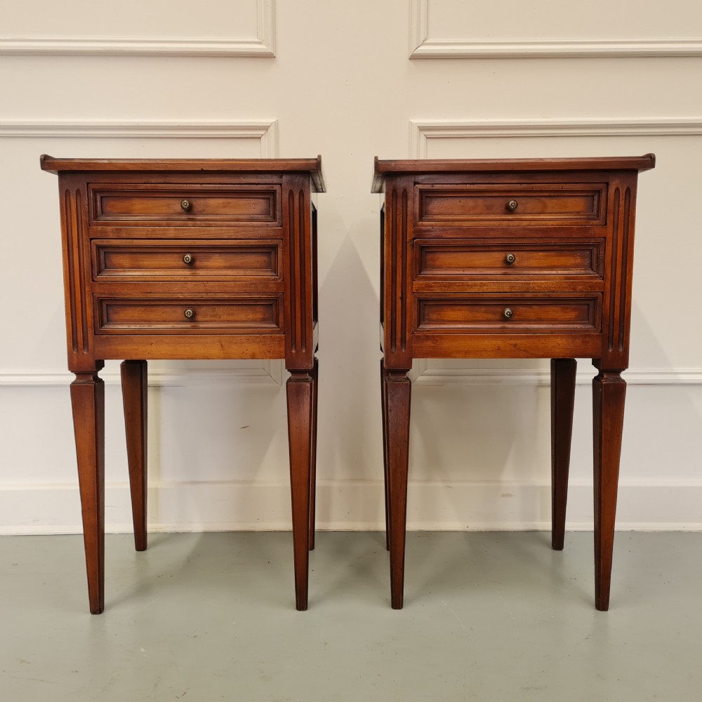 Pair of Cherry French Bedsides C1900