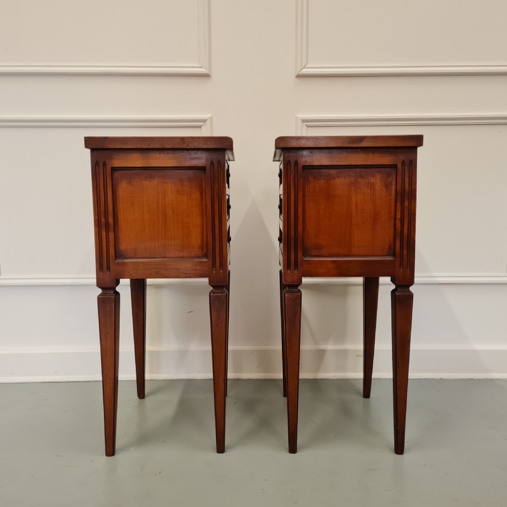 Pair of Cherry French Bedsides C1900 View III