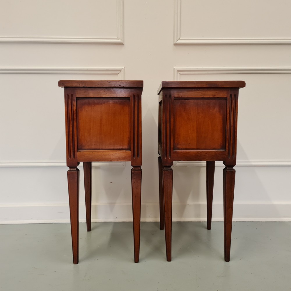 Pair of Cherry French Bedsides C1900 View IV