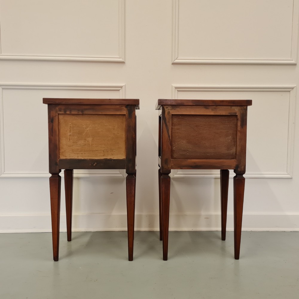 Pair of Cherry French Bedsides C1900 View V