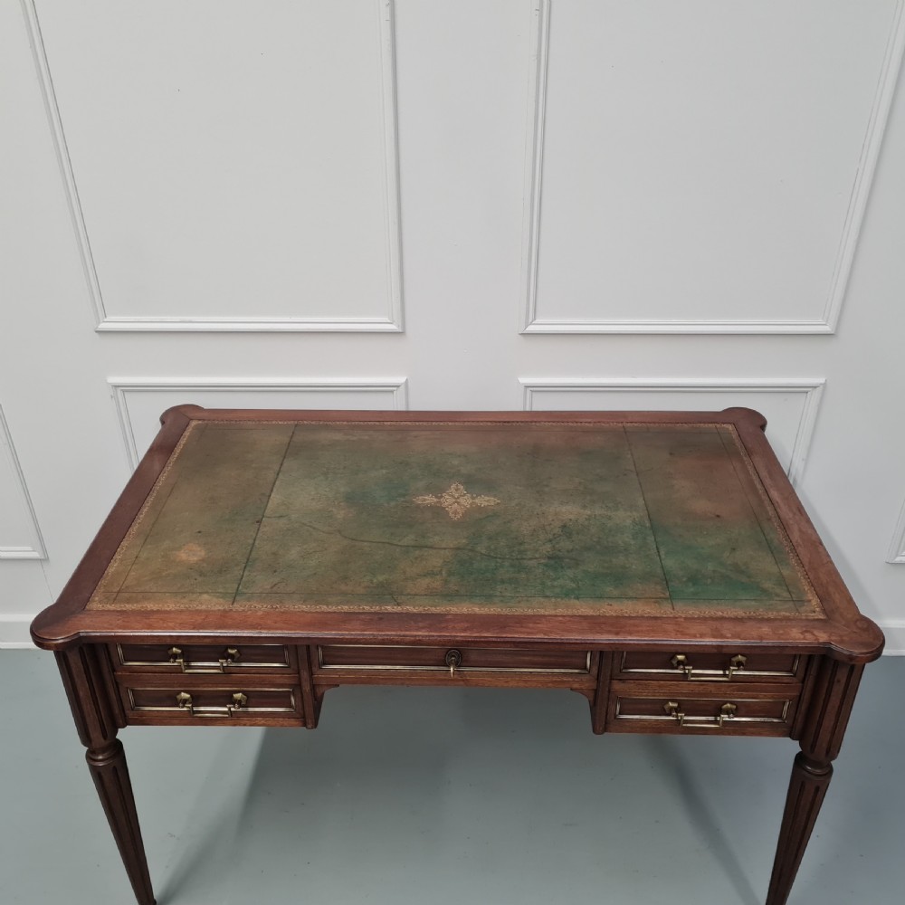 Antique Mahogany French Desk c1930 View VI