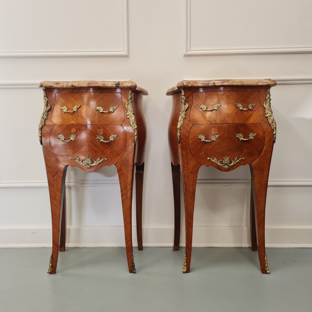Pair of Kingwood Bedside Tables c1930