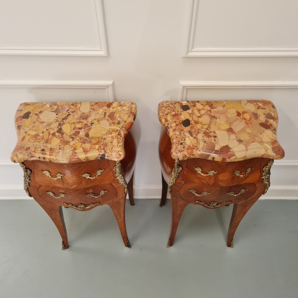 Pair of Kingwood Bedside Tables c1930 View II
